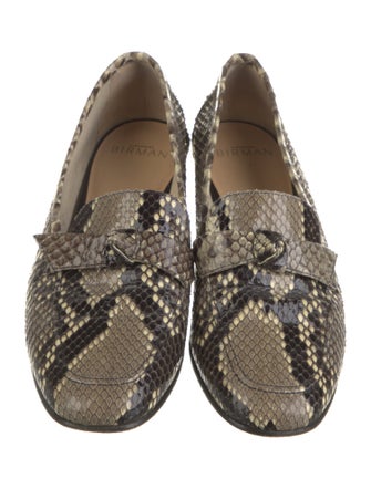 Alexandre Birman Snakeskin Animal Print Loafers