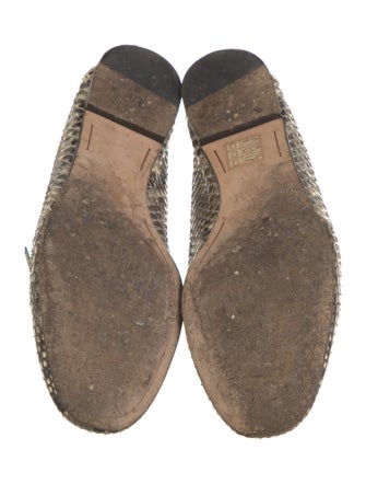 Alexandre Birman Snakeskin Animal Print Loafers