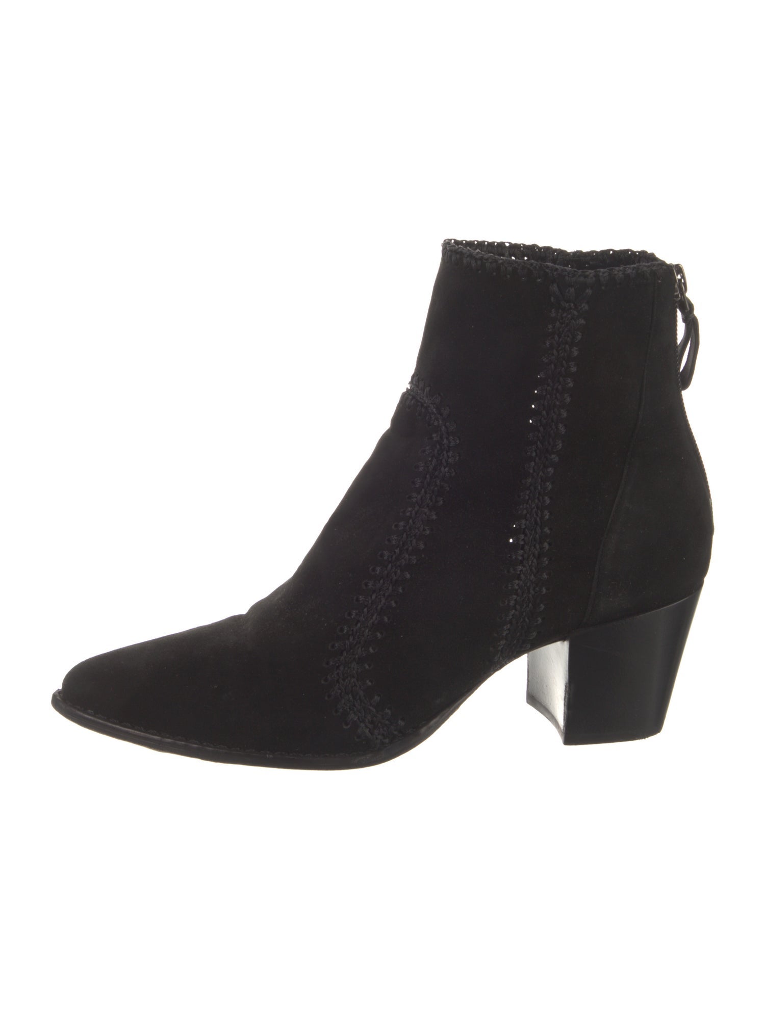 Alexandre Birman Suede Whipstitch Trim Boots