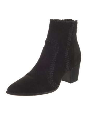 Alexandre Birman Suede Whipstitch Trim Boots
