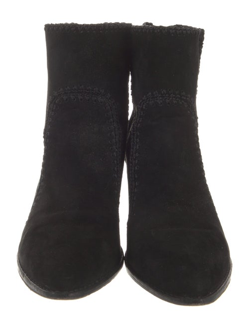 Alexandre Birman Suede Whipstitch Trim Boots