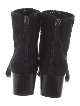 Alexandre Birman Suede Whipstitch Trim Boots