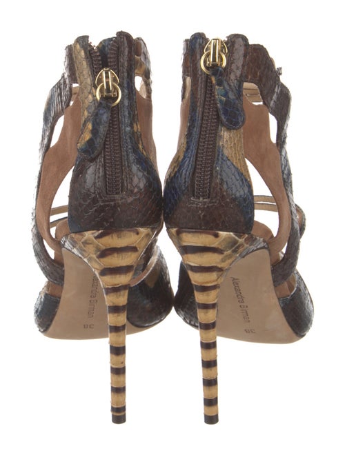 Alexandre Birman Snakeskin Gladiator Sandals