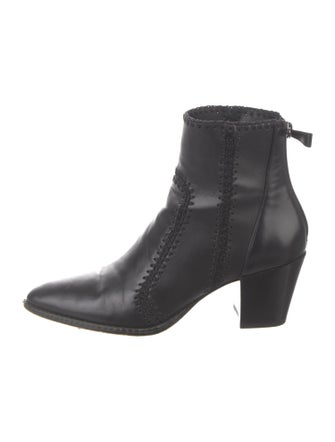 Alexandre Birman Leather Whipstitch Trim Lace-Up Boots