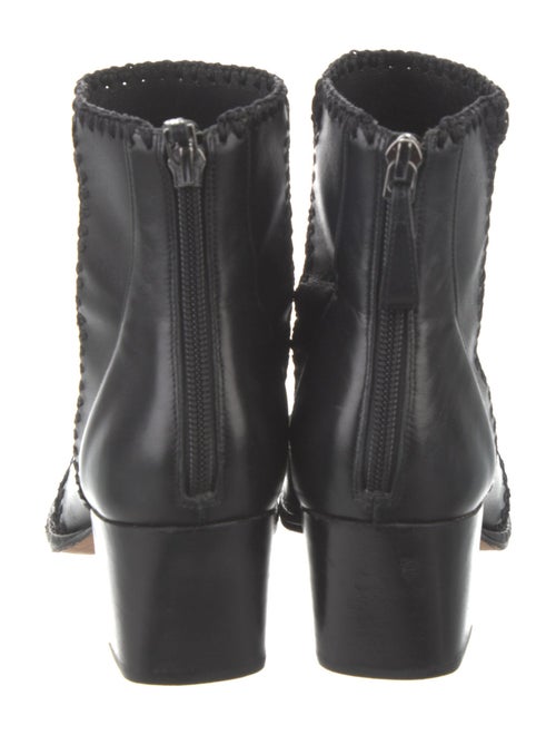 Alexandre Birman Leather Whipstitch Trim Lace-Up Boots