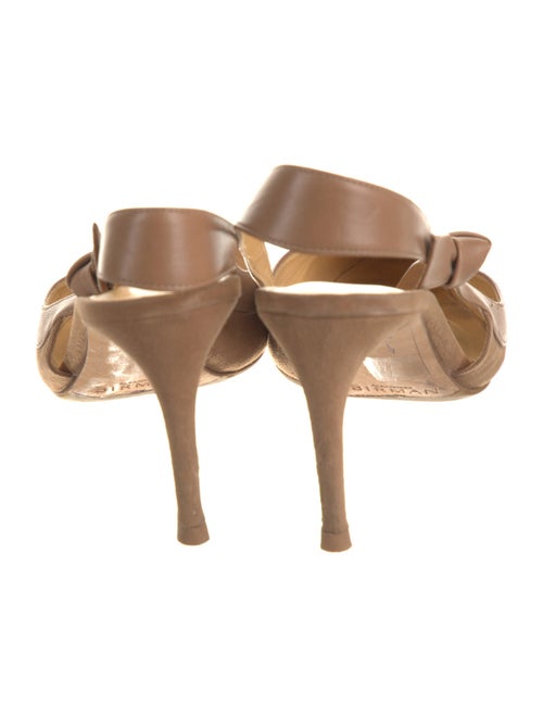 Alexandre Birman Suede Bow Accents Slingback Pumps