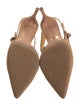 Alexandre Birman Suede Bow Accents Slingback Pumps