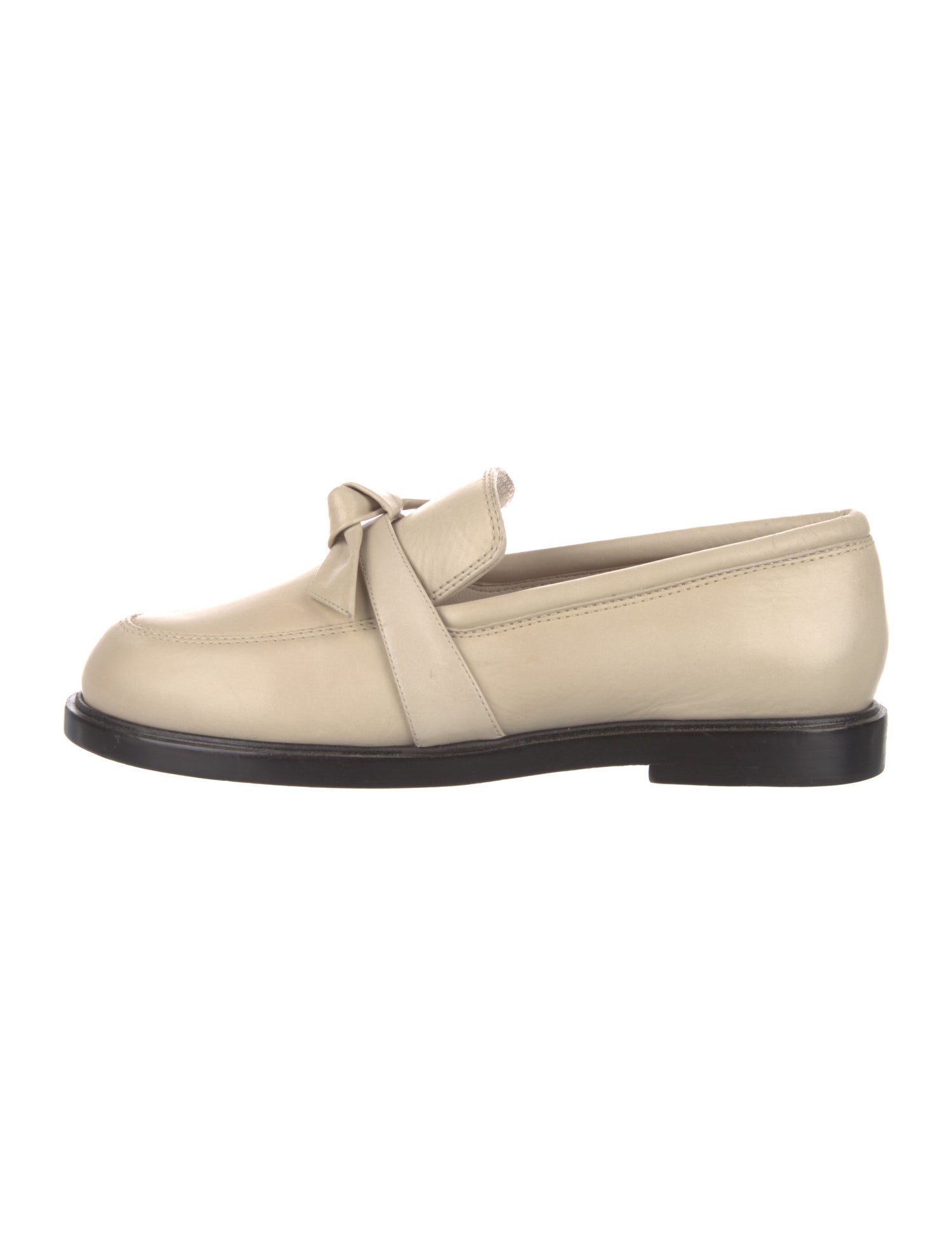 Alexandre Birman Leather Bow Accents Loafers