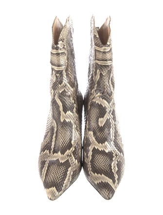 Alexandre Birman Snakeskin Animal Print Western Boots