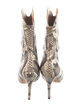 Alexandre Birman Snakeskin Animal Print Western Boots