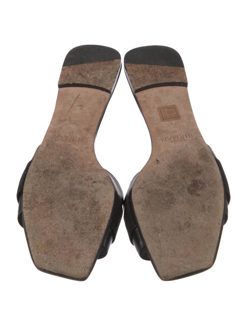 Alexandre Birman Leather Crystal Embellishments Slides