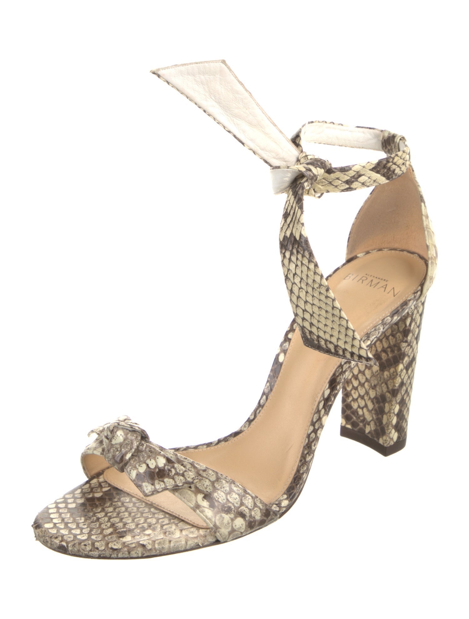 Alexandre Birman Python Animal Print Sandals
