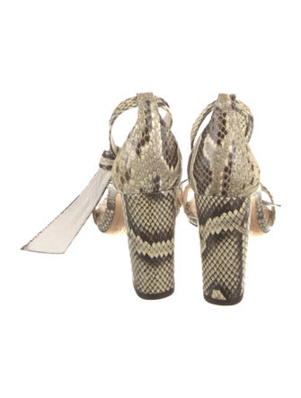 Alexandre Birman Python Animal Print Sandals