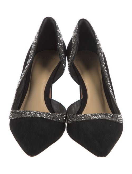 Alexandre Birman Suede Crystal Embellishments D'Orsay Pumps