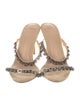 Alexandre Birman Suede Crystal Embellishments Slides
