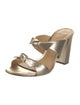 Alexandre Birman Leather Bow Accents Slides