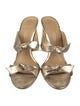 Alexandre Birman Leather Bow Accents Slides