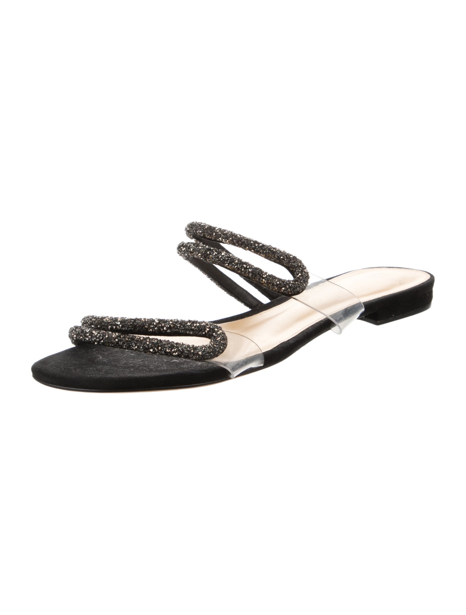 Alexandre Birman Leather Crystal Embellishments Sandals
