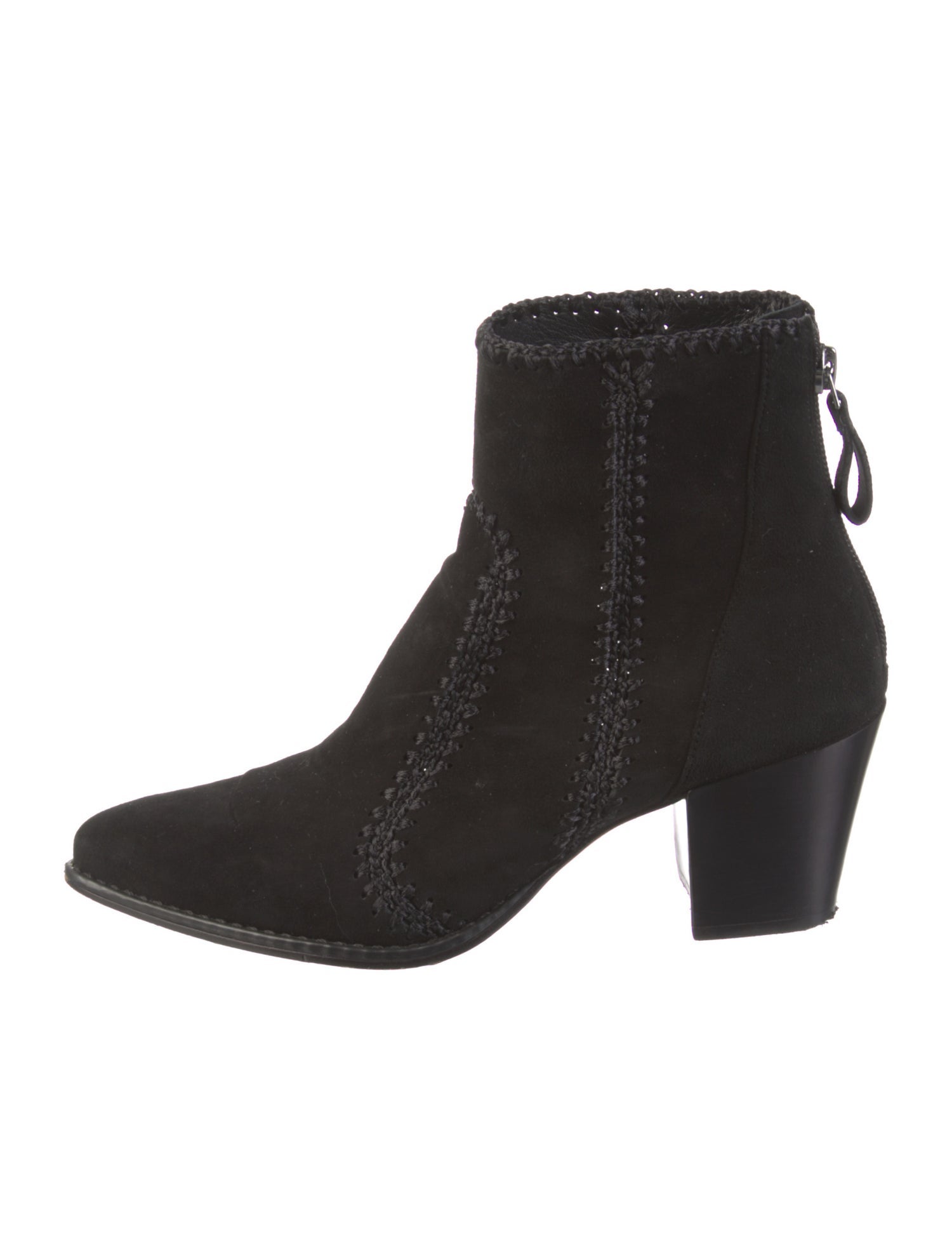 Alexandre Birman Suede Whipstitch Trim Lace-Up Boots