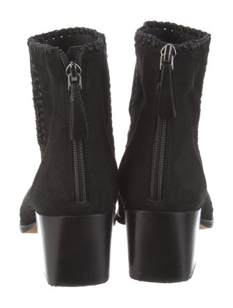 Alexandre Birman Suede Whipstitch Trim Lace-Up Boots