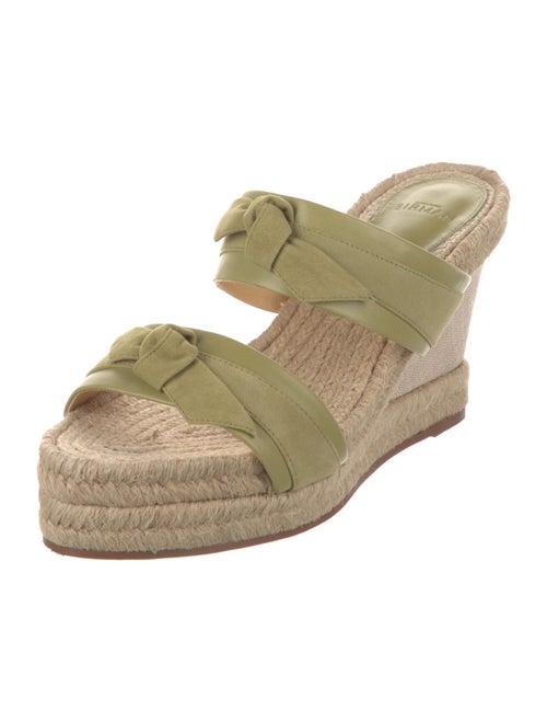 Alexandre Birman Leather Bow Accents Espadrilles