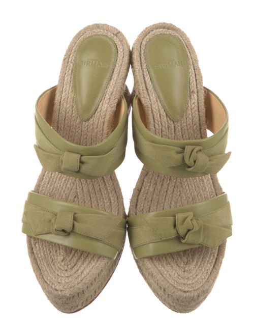 Alexandre Birman Leather Bow Accents Espadrilles