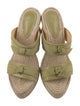 Alexandre Birman Leather Bow Accents Espadrilles