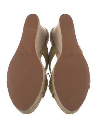 Alexandre Birman Leather Bow Accents Espadrilles