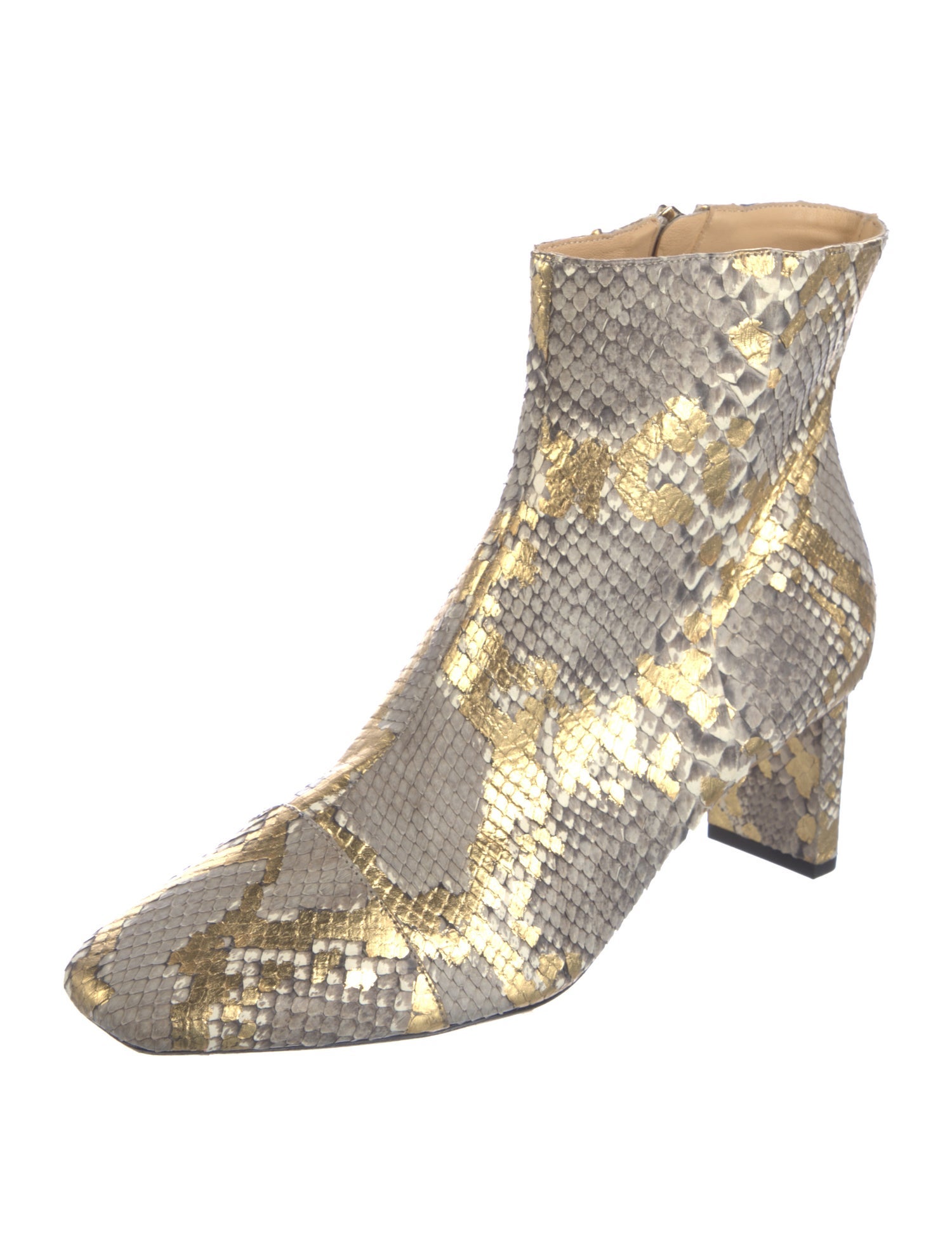 Alexandre Birman Snakeskin Animal Print Boots