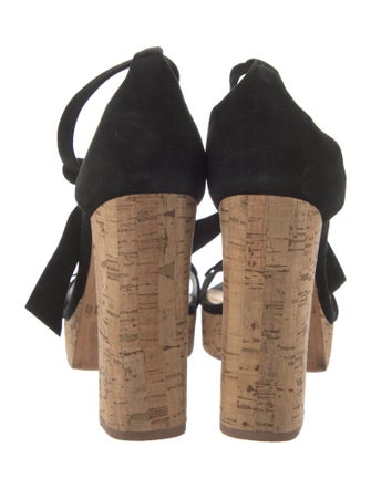Alexandre Birman Suede Bow Accents Sandals