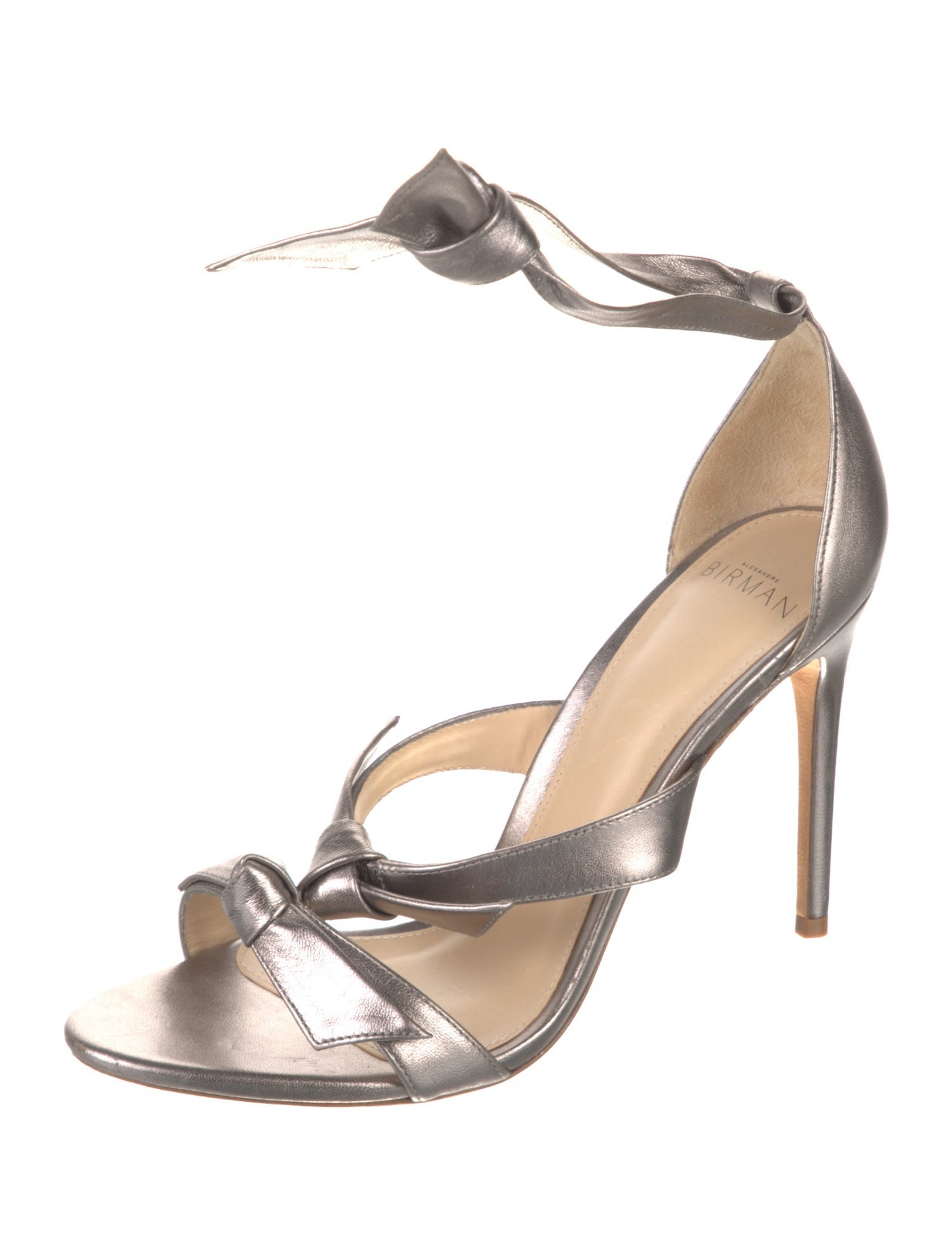 Alexandre Birman Leather Bow Accents Sandals