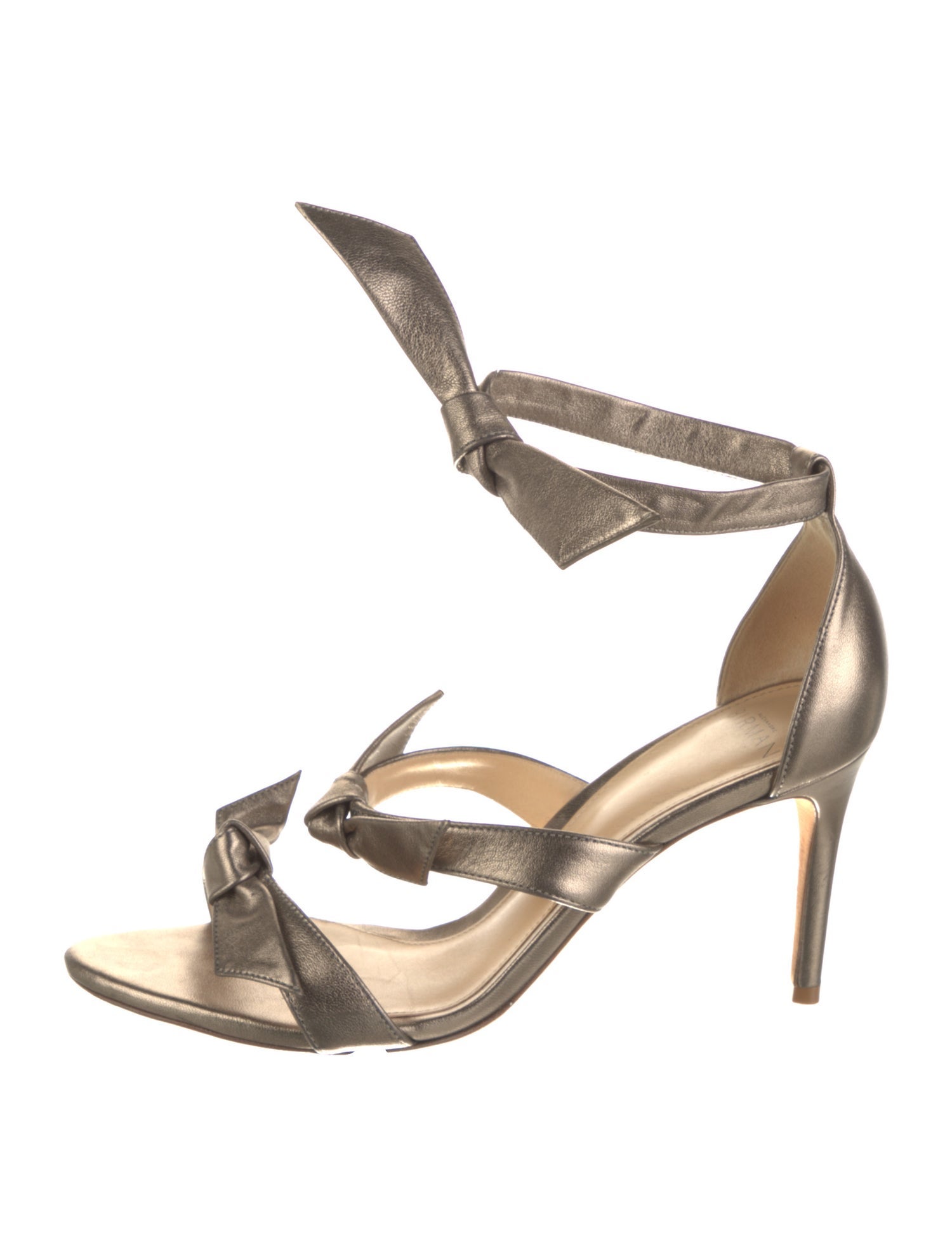 Alexandre Birman Leather Bow Accents D'Orsay Pumps