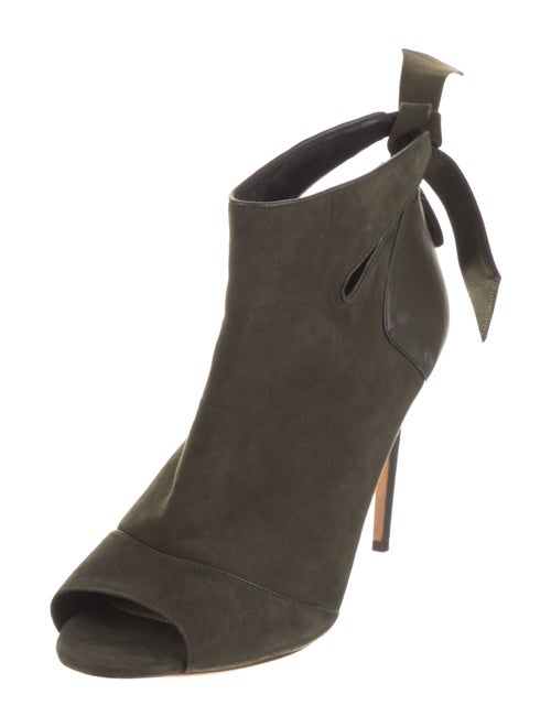 Alexandre Birman Suede Leather Trim Embellishment Mules