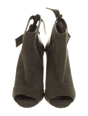 Alexandre Birman Suede Leather Trim Embellishment Mules