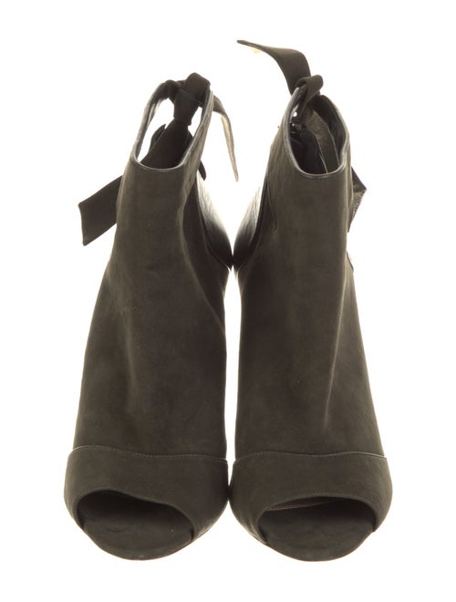 Alexandre Birman Suede Leather Trim Embellishment Mules