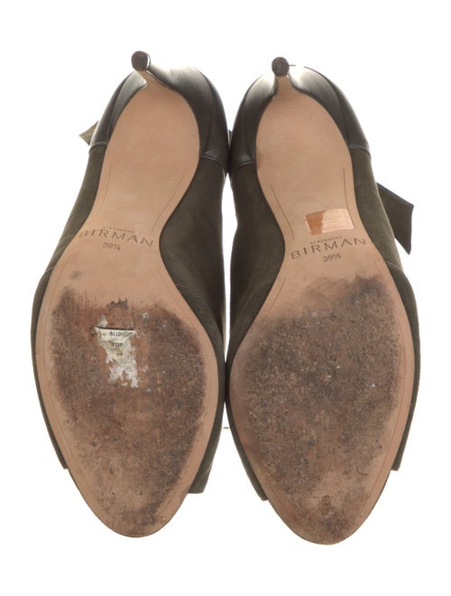 Alexandre Birman Suede Leather Trim Embellishment Mules