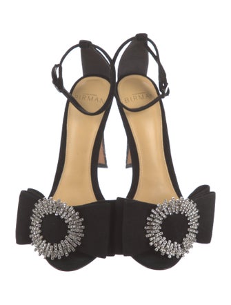 Alexandre Birman Suede Bow Accents Sandals