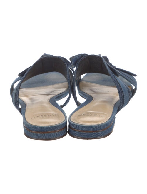 Alexandre Birman Denim Bow Accents Slides