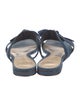 Alexandre Birman Denim Bow Accents Slides
