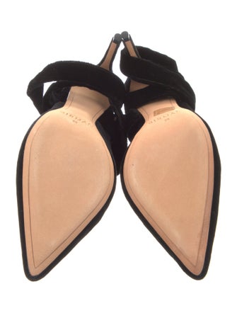 Alexandre Birman Velvet Slingback Pumps