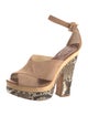 Alexandre Birman Suede Animal Print Sandals