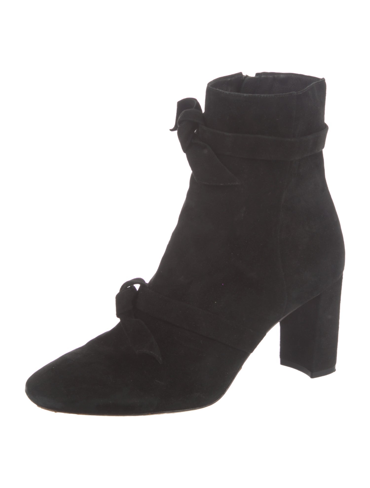 Alexandre Birman Suede Bow Accents Boots