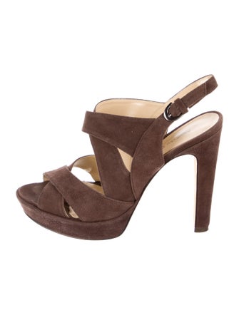Alexandre Birman Suede Slingback Sandals