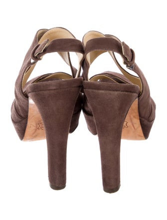 Alexandre Birman Suede Slingback Sandals