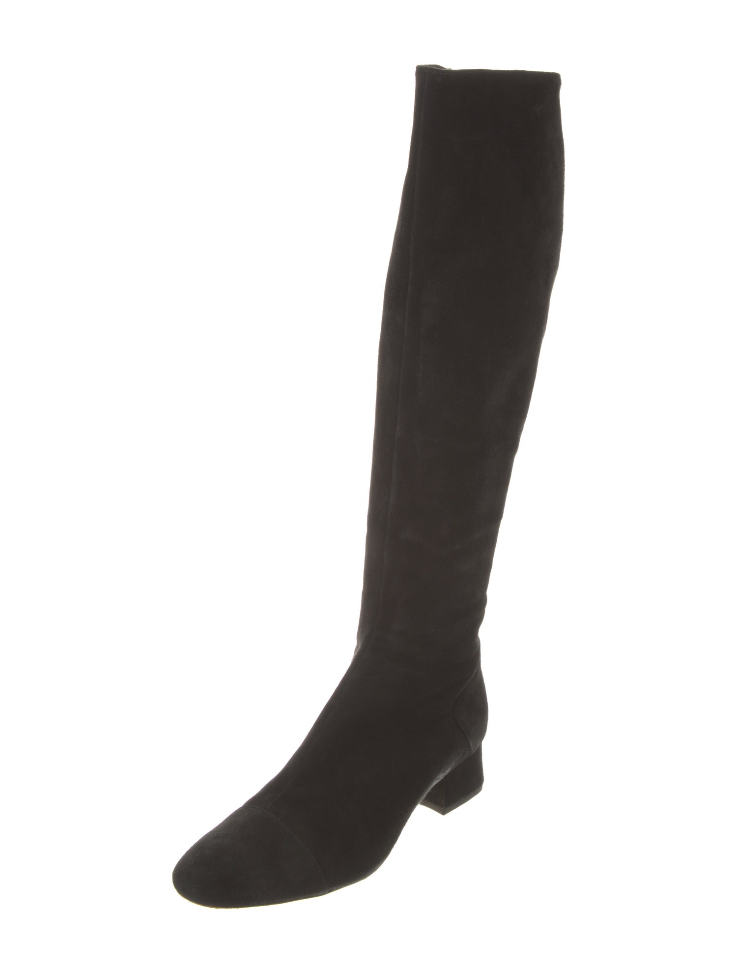 Alexandre Birman Suede Bow Accents Riding Boots