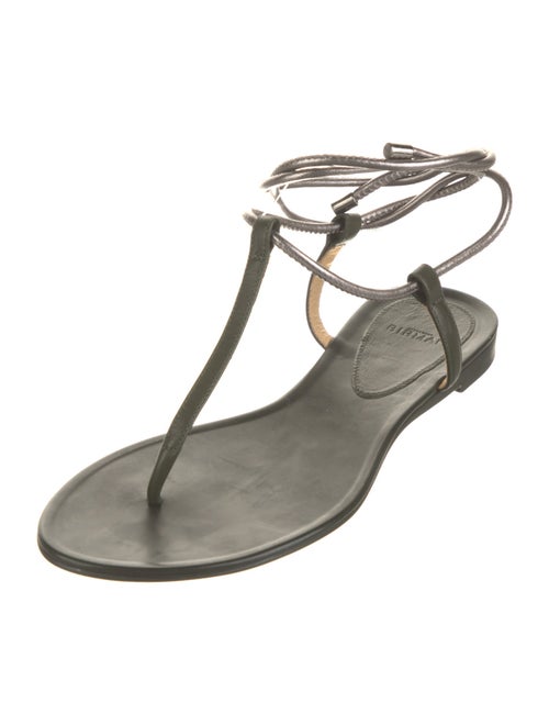 Alexandre Birman Leather T-Strap Sandals