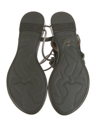 Alexandre Birman Leather T-Strap Sandals