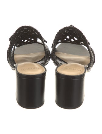 Alexandre Birman Leather Bow Accents Slides