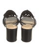 Alexandre Birman Leather Bow Accents Slides