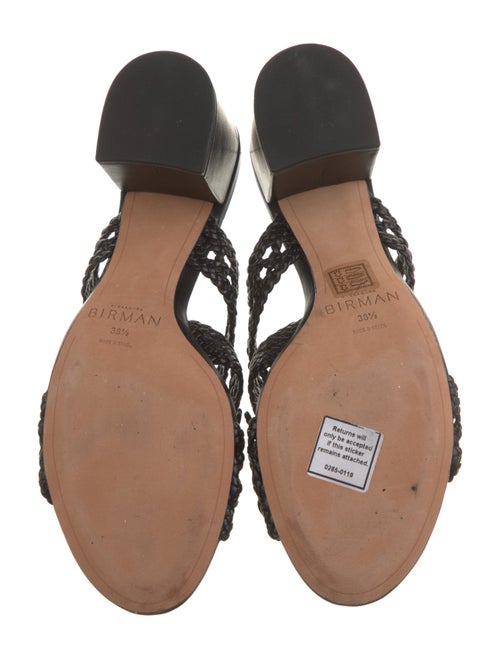 Alexandre Birman Leather Bow Accents Slides